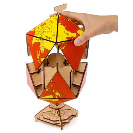 Конструктор Eco Wood Art Глобус Икосаэдр деревянный 97 дет.