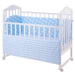 Бортики в кроватку Lemony kids Stars голубой 4 части MN-501