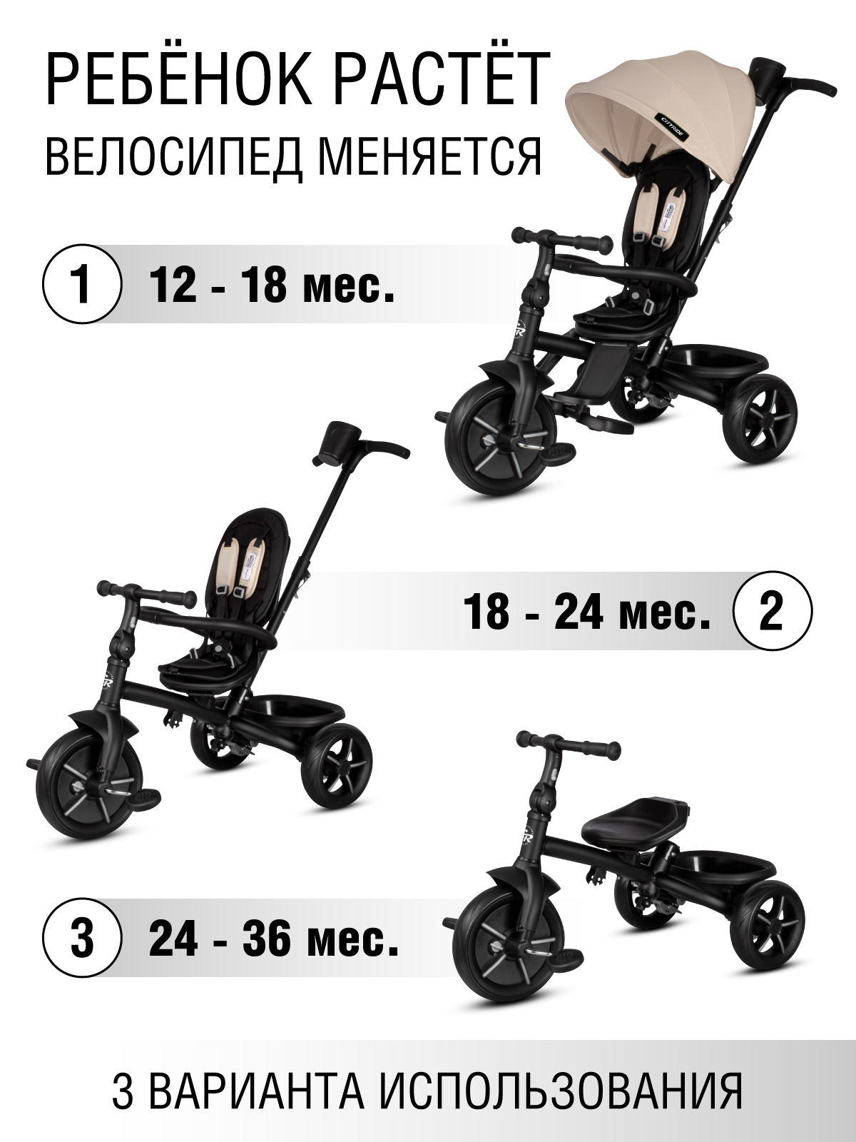 Трехколесный велосипед CITYRIDE - фото 4