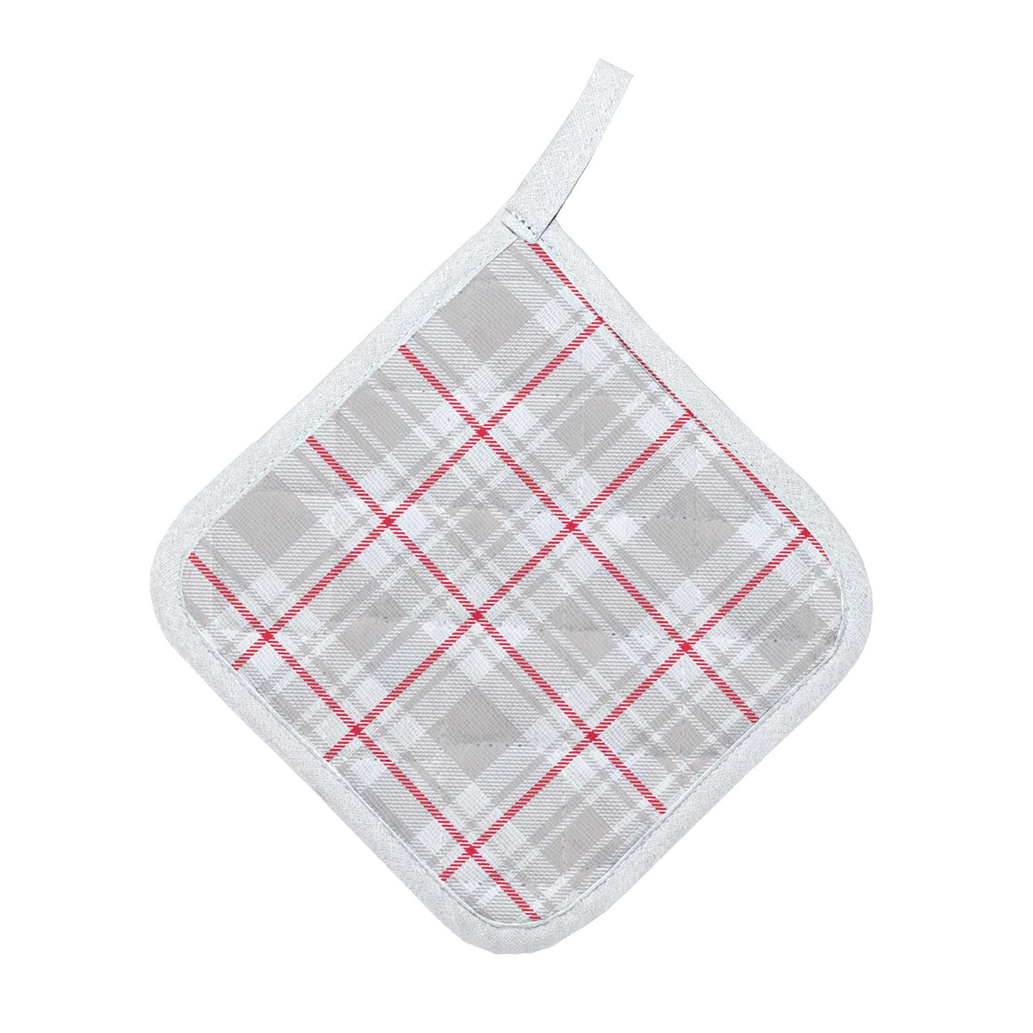 Прихватка Русский дом серый 18*18см - фото 3