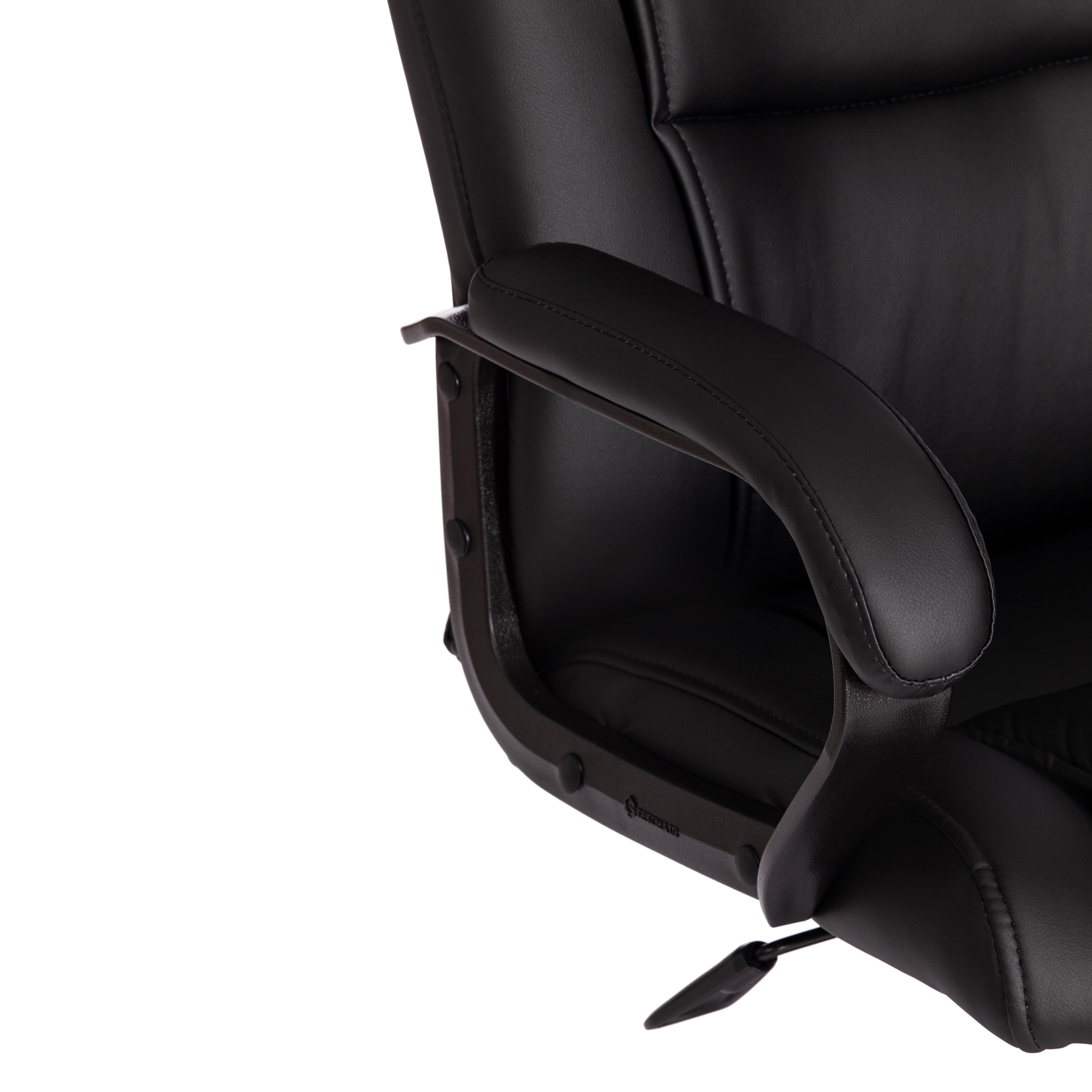 Компьютерное кресло TETCHAIR Бергамо хром кож/зам черный - фото 10