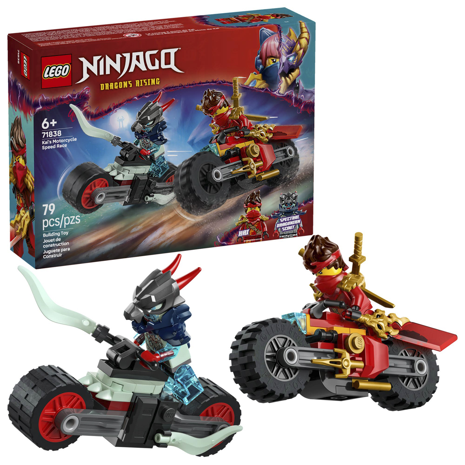 Конструктор LEGO NINJAGO Гонка на мотоцикле Кая 79 дет. - фото 1