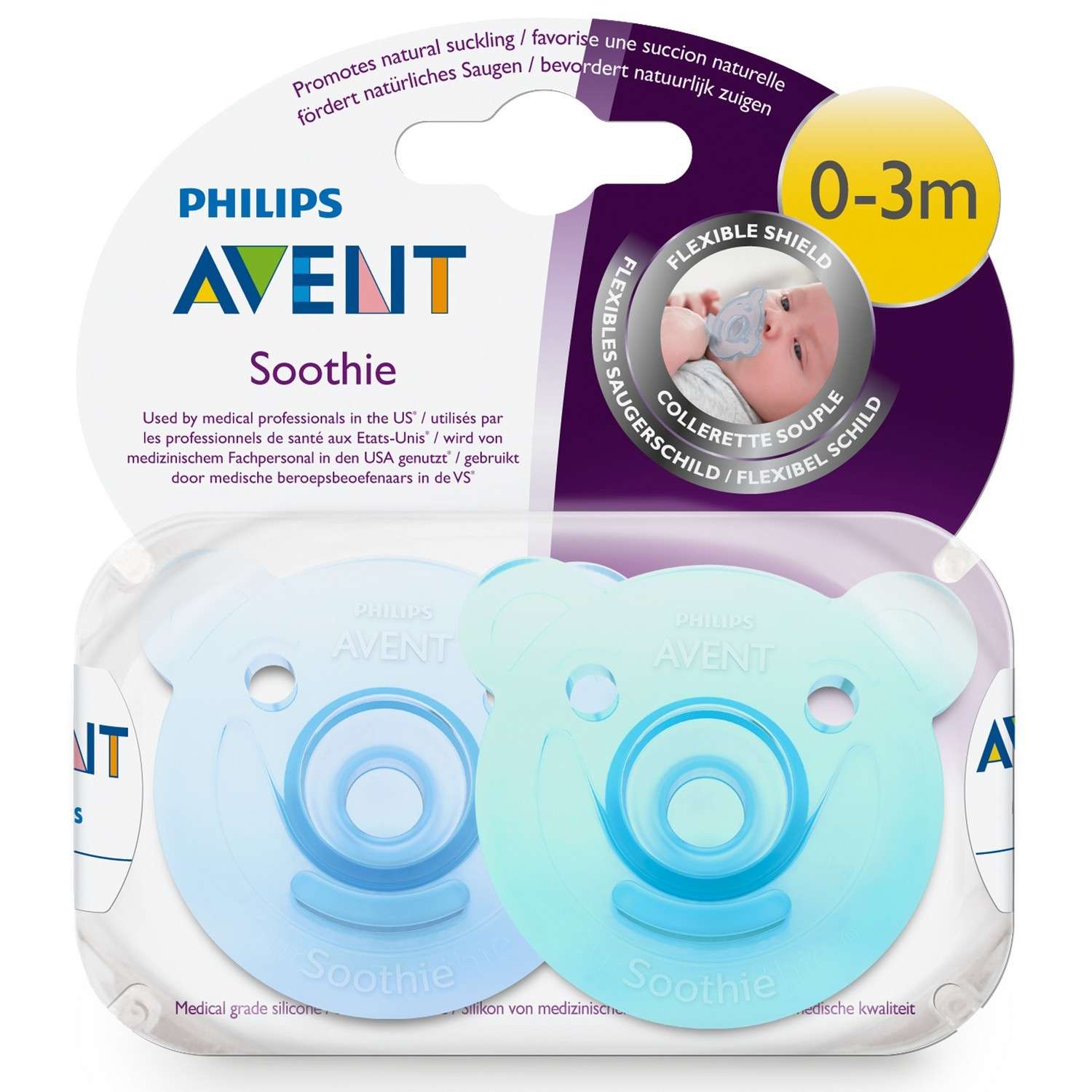 Пустышка Philips Avent ортодонтическая от 0 мес. 2 шт. - фото 6