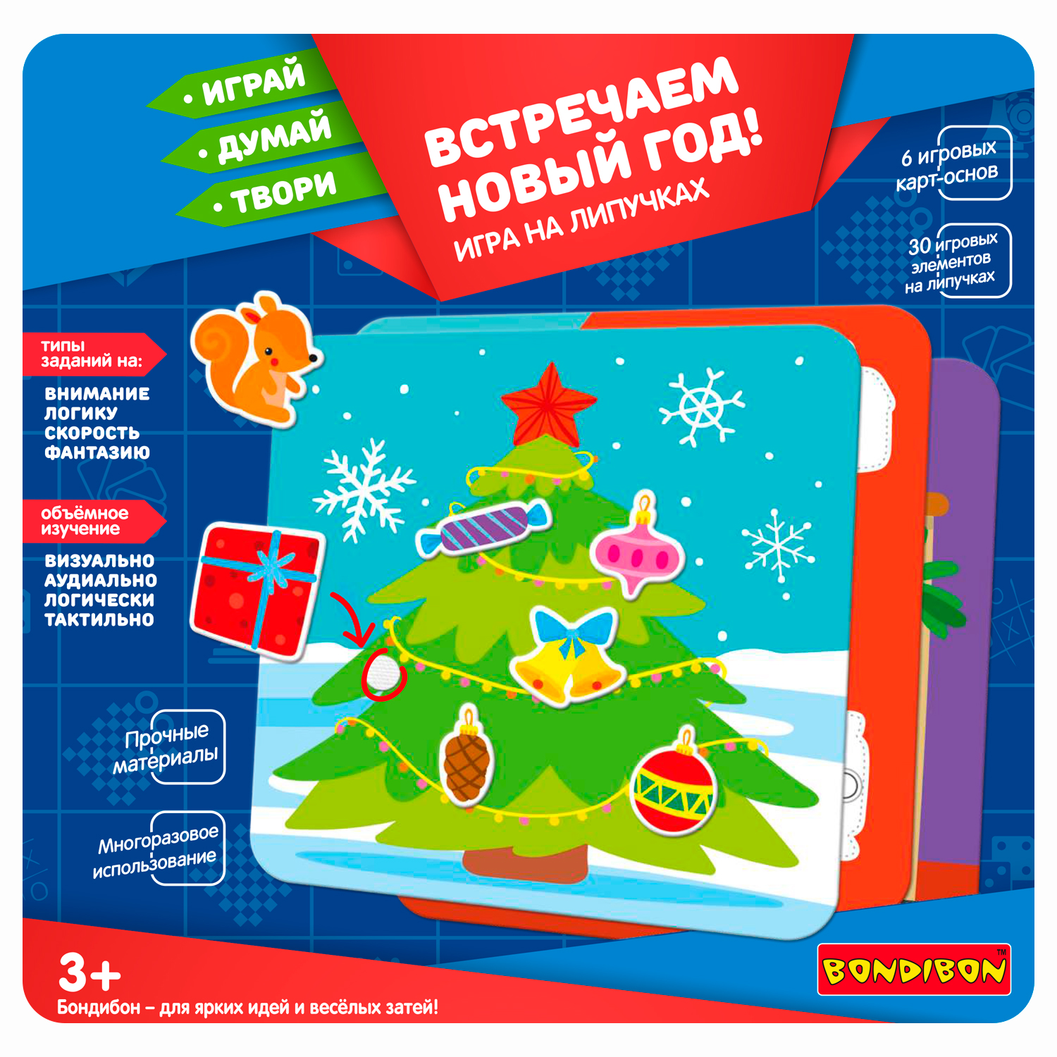 Настольная игра Bondibon липучки Встречаем Новый Год - фото 2