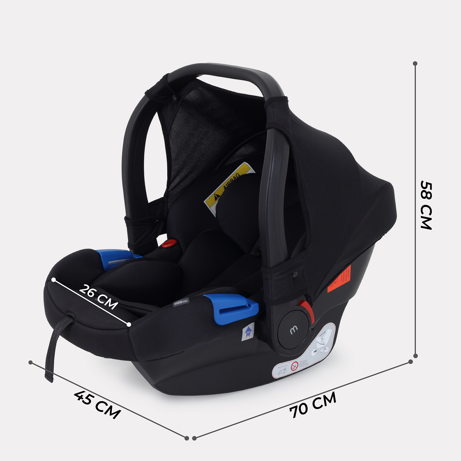 Автокресло MOWbaby STEP Black 0 (0 -13 кг) - фото 2