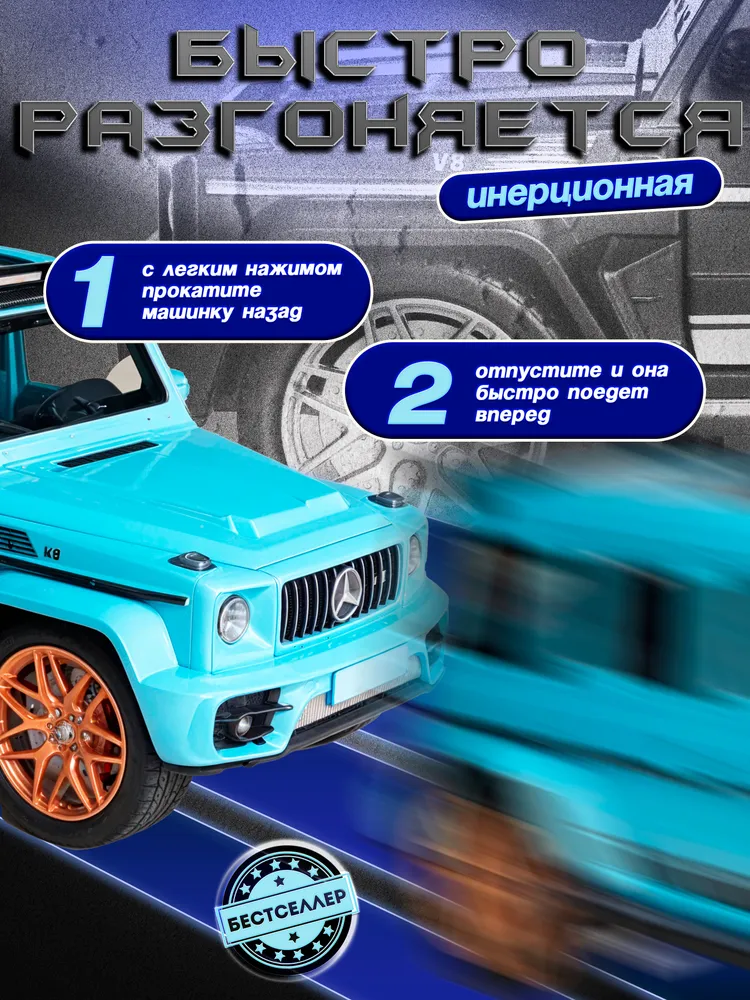 Внедорожник Бестселлер Mercedes 1:24 в ассортименте 02.00.0254.02 - фото 12