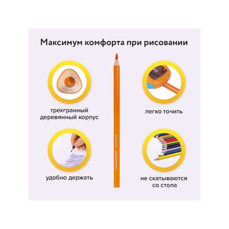 Карандаши цветные Brauberg 12 шт.