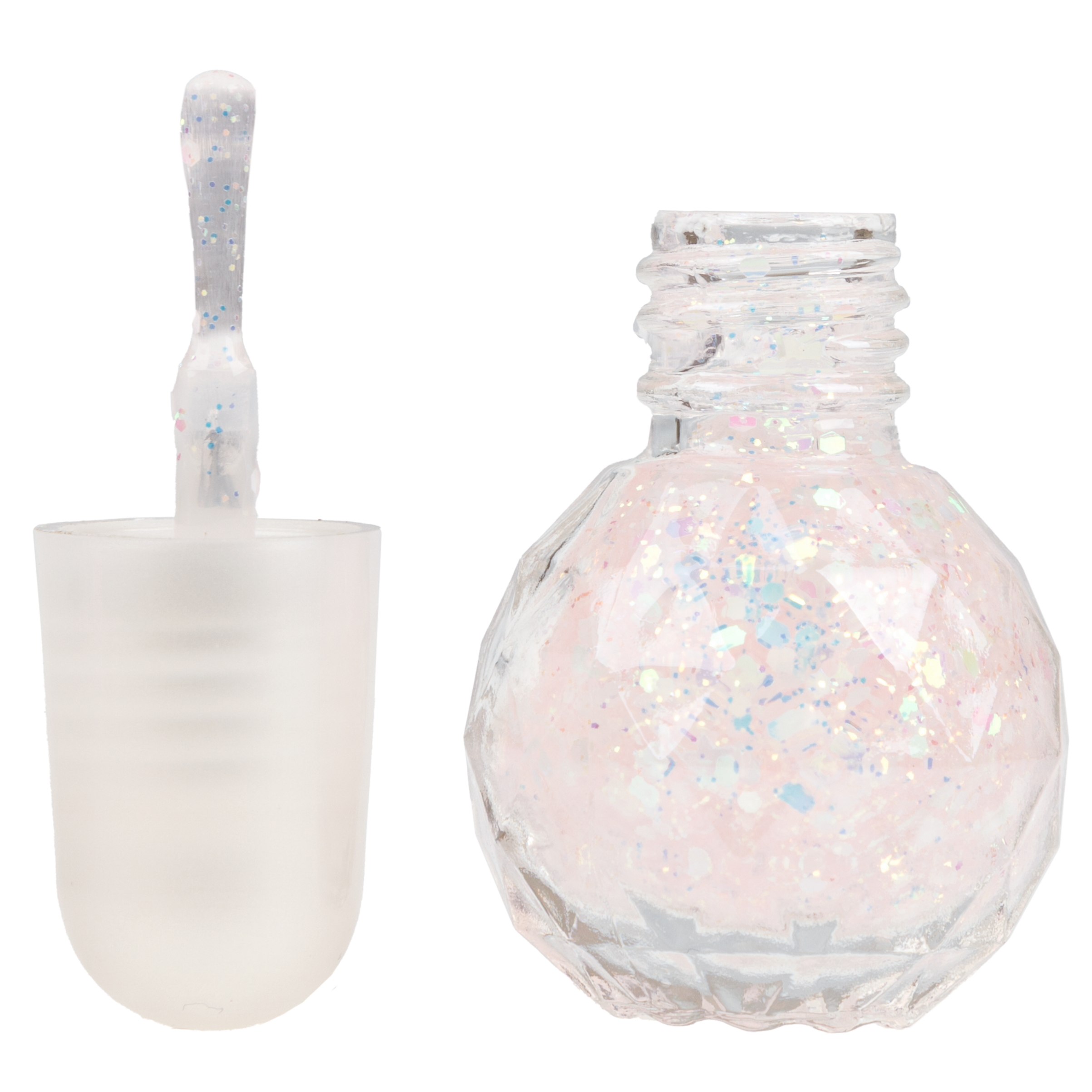 Лак для ногтей LUKKY Diamond Confetti peel-off с колечком розовый 4,5 мл - фото 3