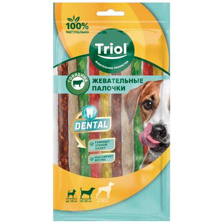 Лакомство для собак Triol Dental Микс 100шт Палочки жевательные 13см
