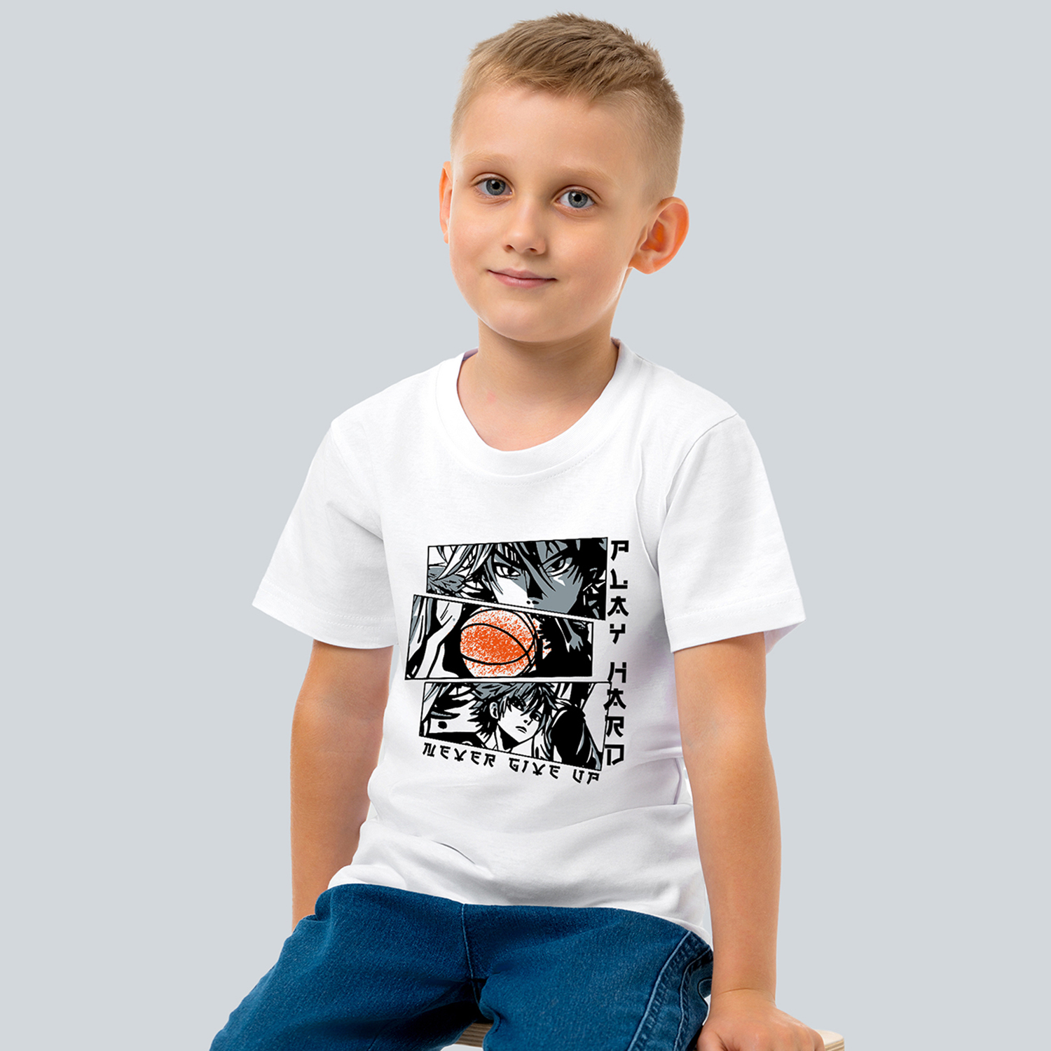 Футболка HappyFox HF55011Mаниме.белый - фото 8