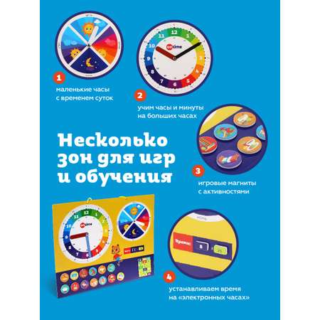 Доска магнитная ON TIME Мои первые часы