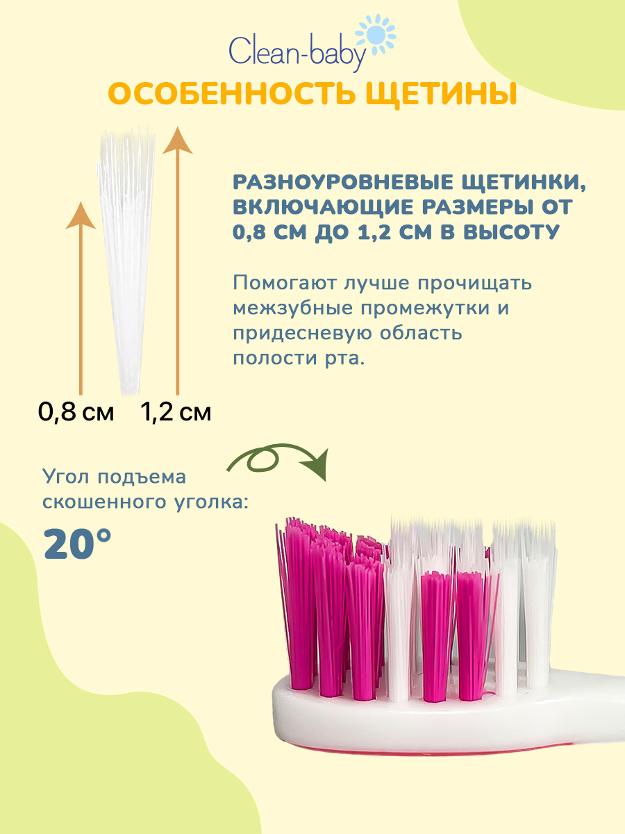 Зубная паста, зубная щетка Clean-baby с фтором Жвачка - фото 5