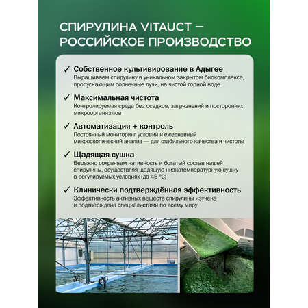 Суперфуд VITAUCT Спирулина Perfect 3000 мг, гранулы