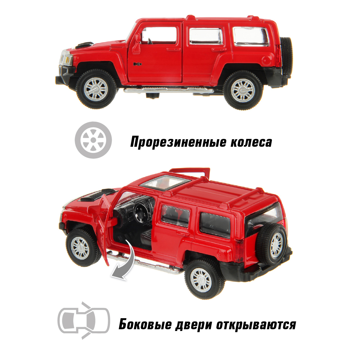 Внедорожник HOFFMANN Hummer H3 1:43 122228 - фото 3