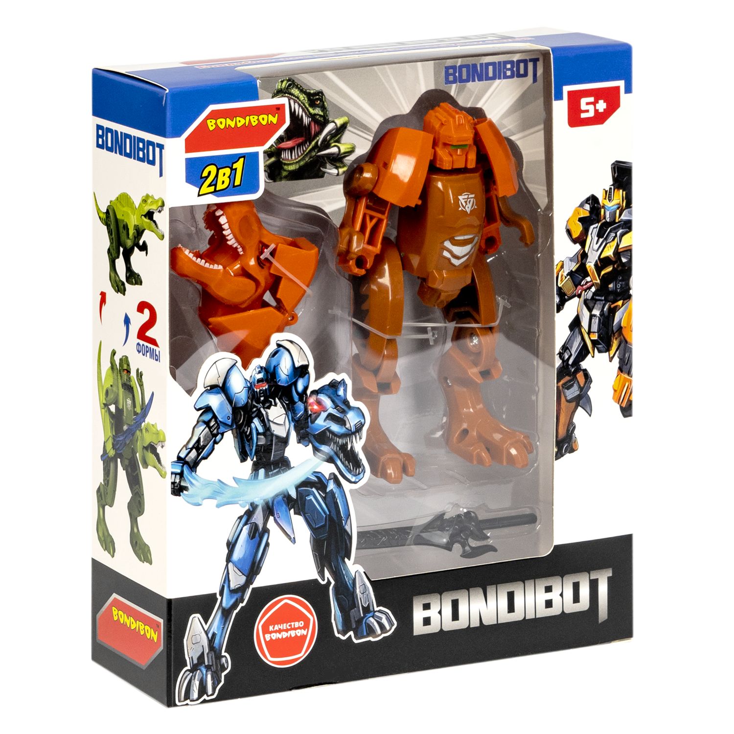 Фигурка Bondibon трансформер Робот Динозавр 2в1 - фото 4