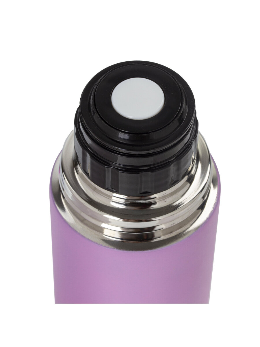 Термос Лайма классический с узким горлом 2 чашки 0.5 л нержавеющая сталь розовый - фото 14