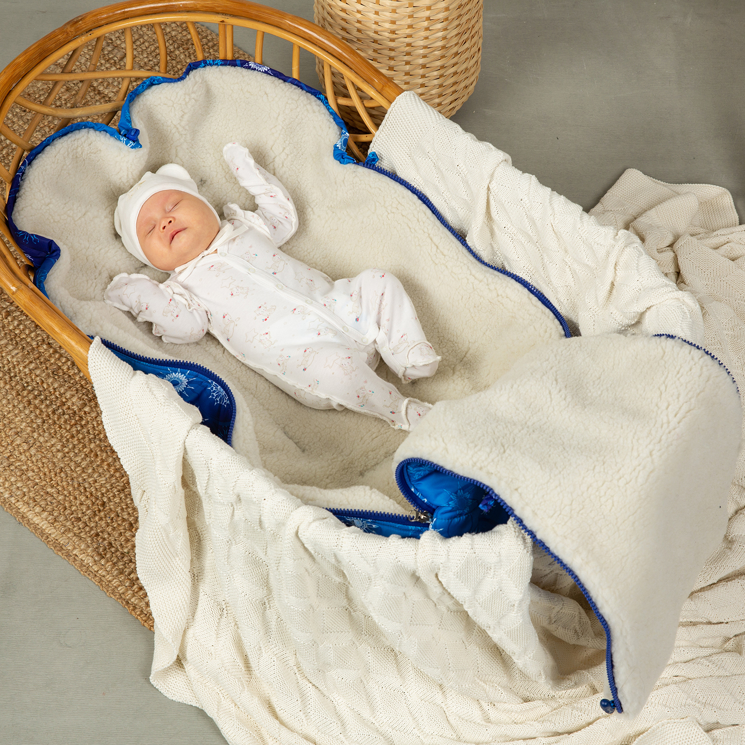 Конверт в коляску Чудо-Чадо New Classic синий - фото 12