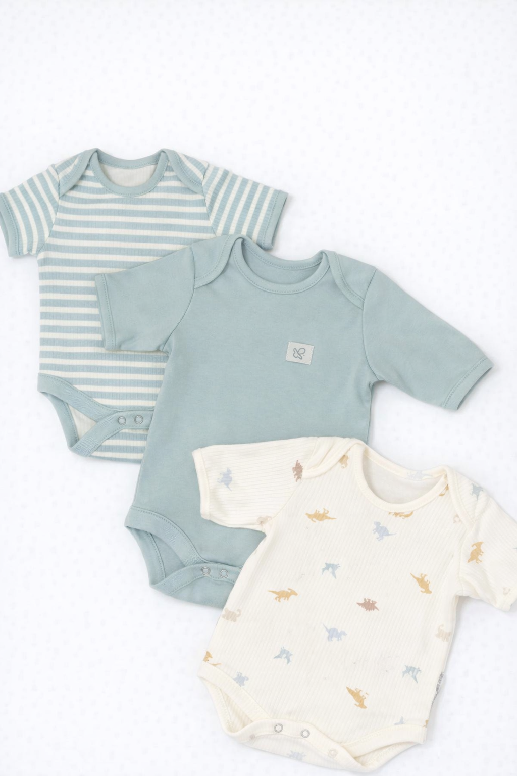 Боди 3 шт Супер Пупс нбр/3пр/бд/коррук/полоска/дино - фото 1