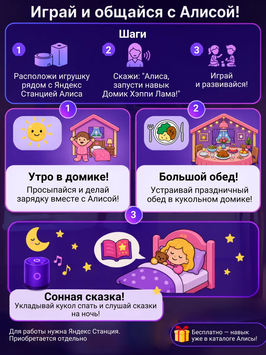 Домик для кукол HAPPY LAMA с мебелью 6688-31 сумка - фото 4