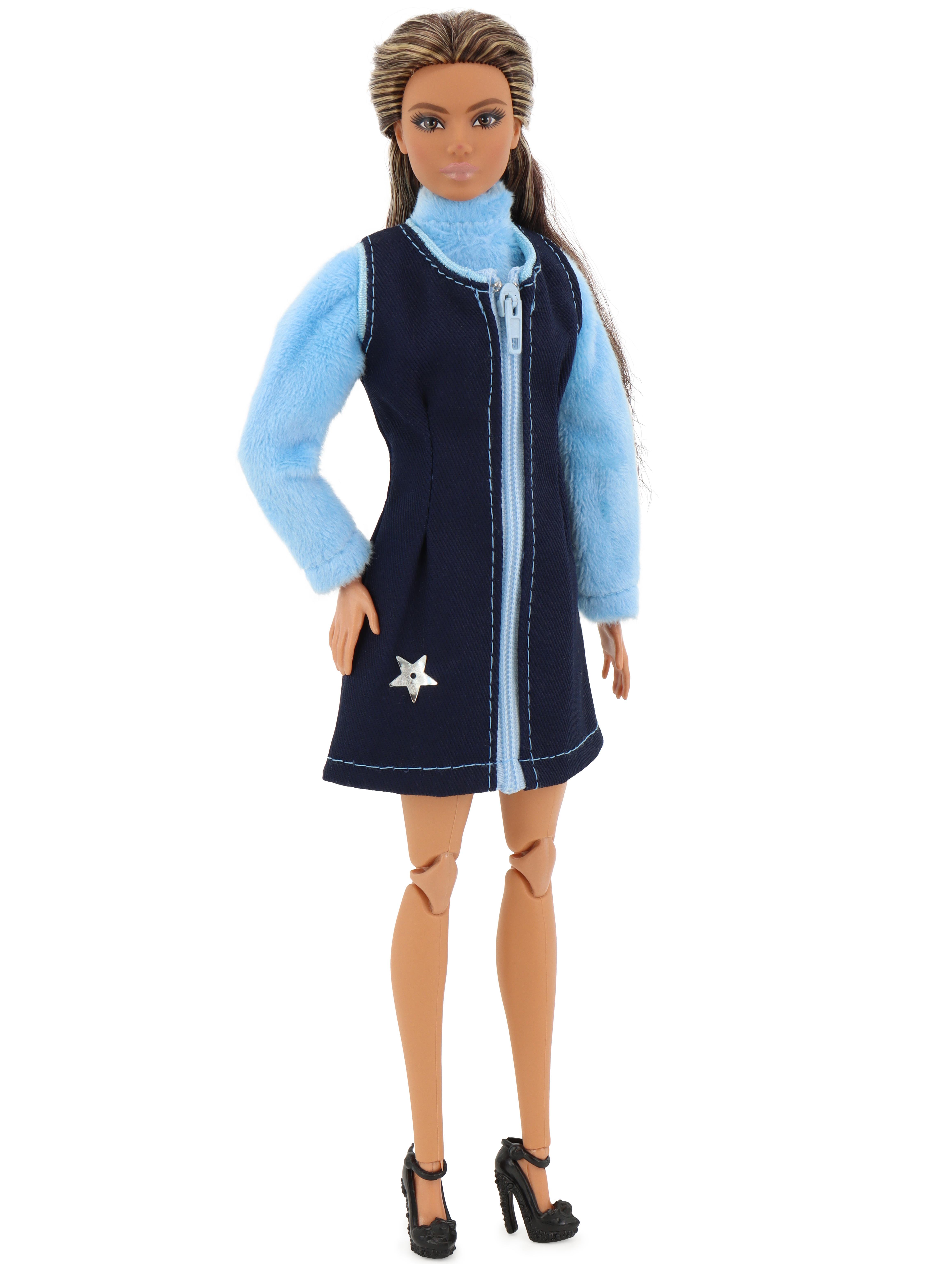 Одежда для кукол Модница 2017синий - фото 3