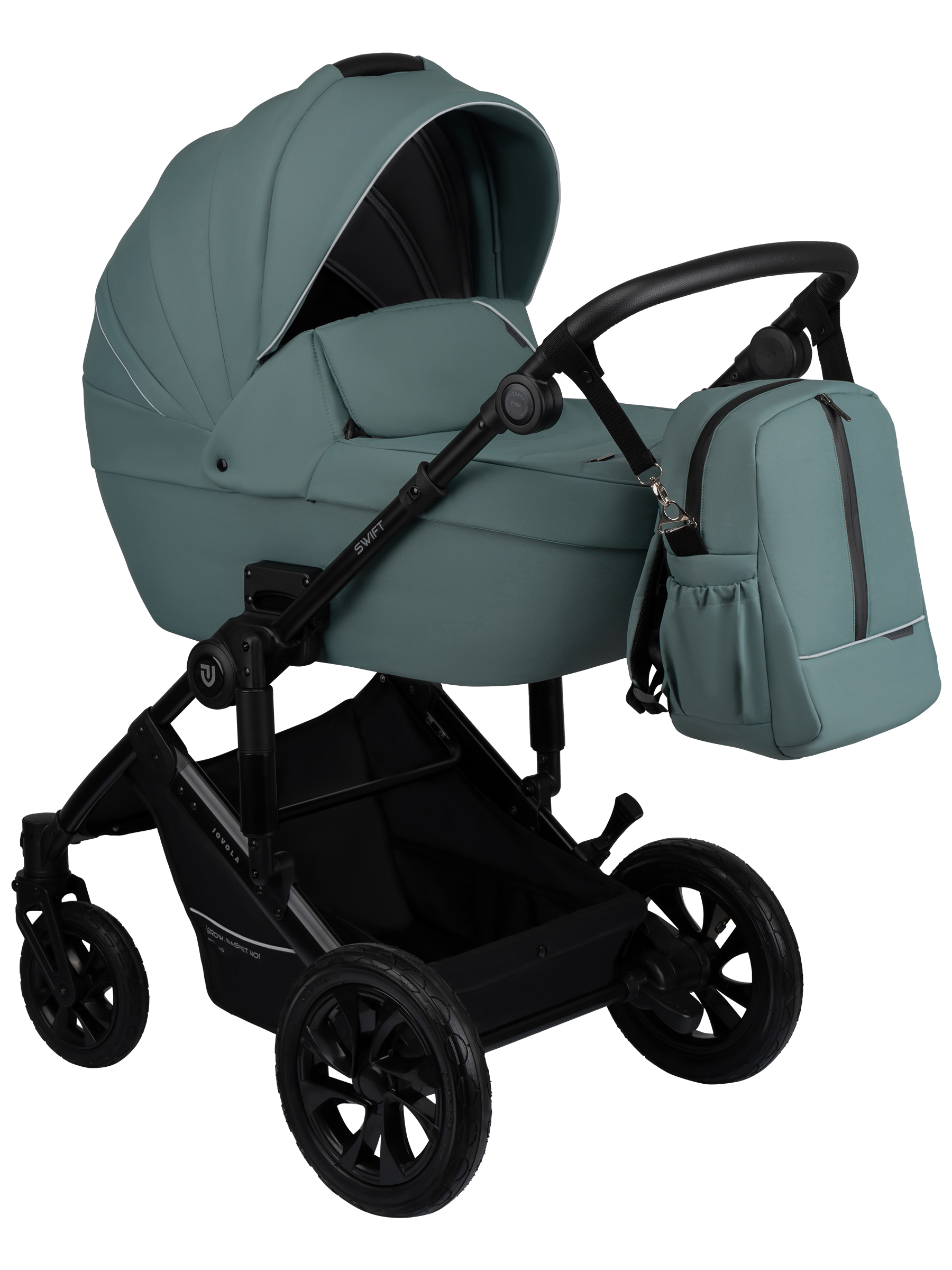 Коляска 3в1 JOVOLA Swift Plus зеленый - фото 1