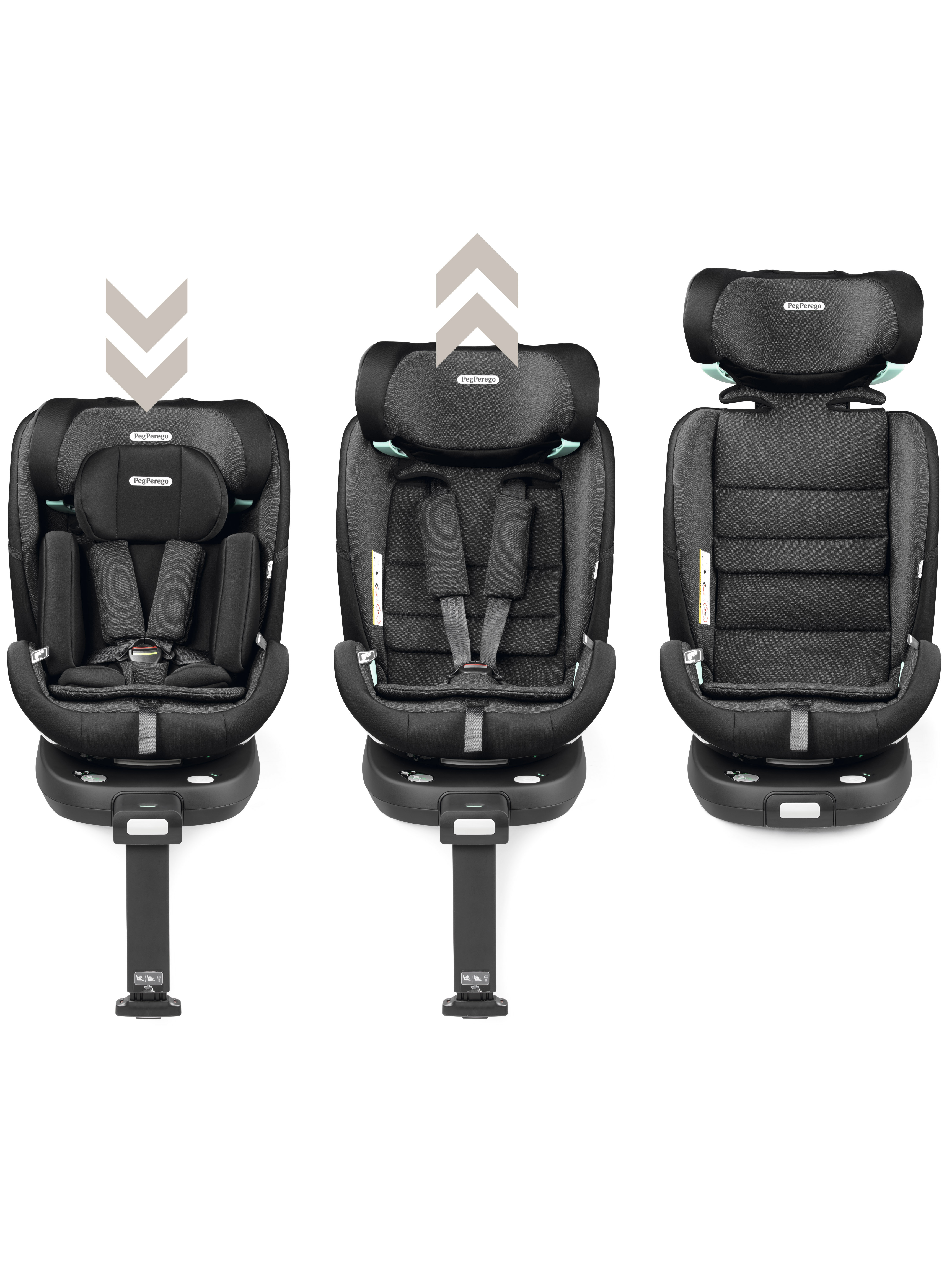 Автокресло Peg-Perego 360 Evo Isofix 0+/1/2/3 (0-36 кг) серый - фото 16