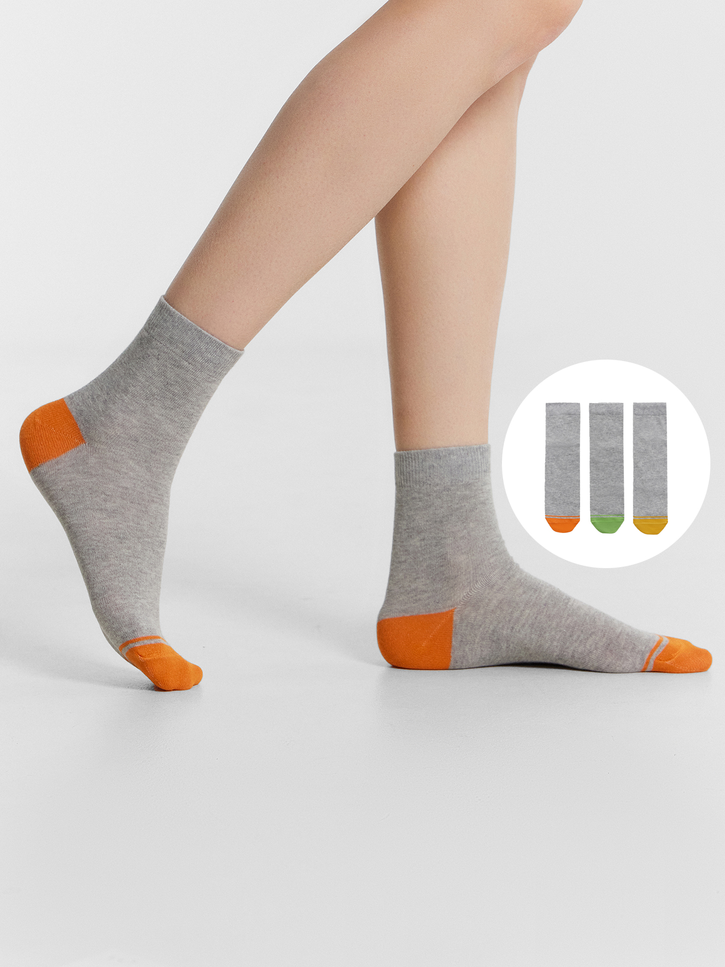 Носки 3 пары Mark Formelle (Марк Формэль) 400A-654/серый меланж-3/ - фото 1