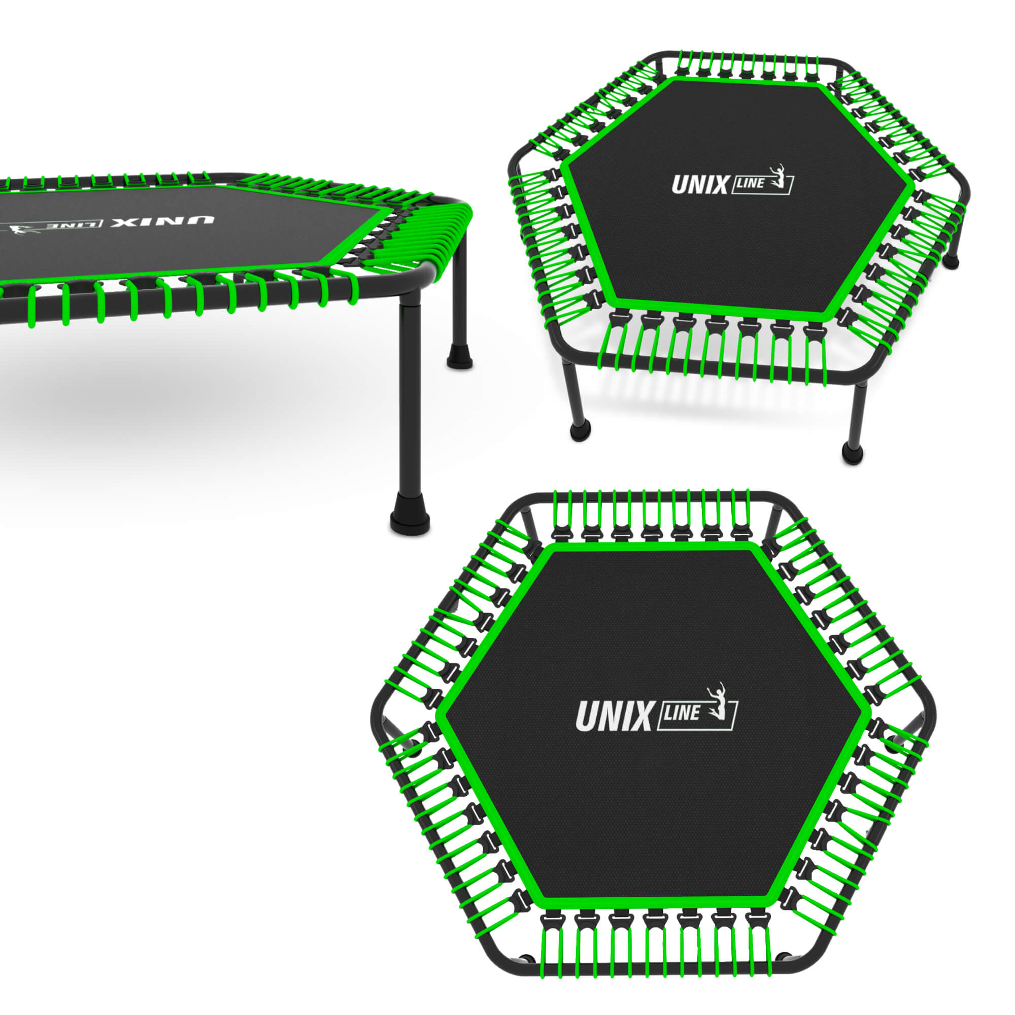 Батут Fitness Lite Green UNIX line спортивный складной диаметр 125 см до 130 кг фитнес джампинг - фото 19