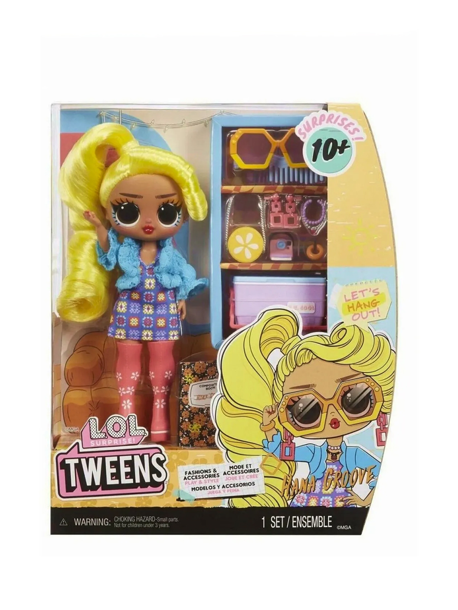 Кукла модельная L.O.L. Surprise! Tweens Хана Грув 591658 высота 16,5 см 00-00019790 - фото 1