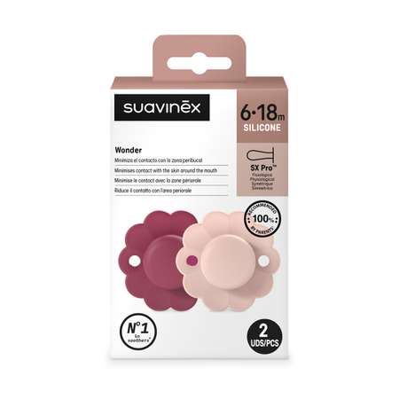 Пустышка Suavinex полипропилен ортодонтическая от 6 мес. 2 шт.