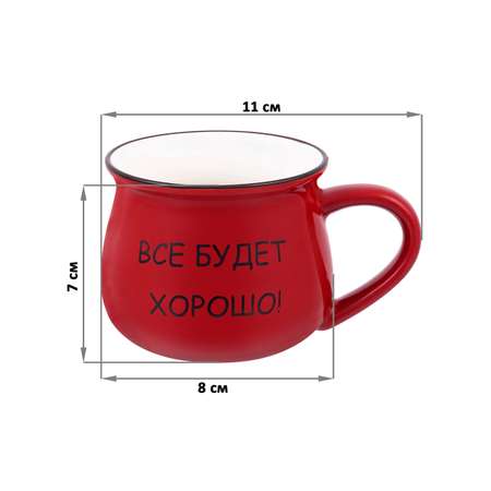 Набор кружек Elan Gallery 250 мл 4 шт.