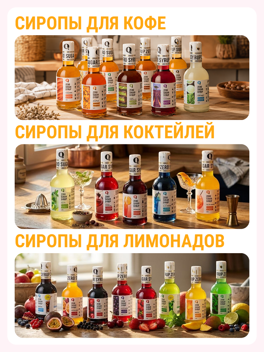 Сироп Ноль грамм без сахара со вкусом Мёд низкокалорийный 250 мл - фото 4