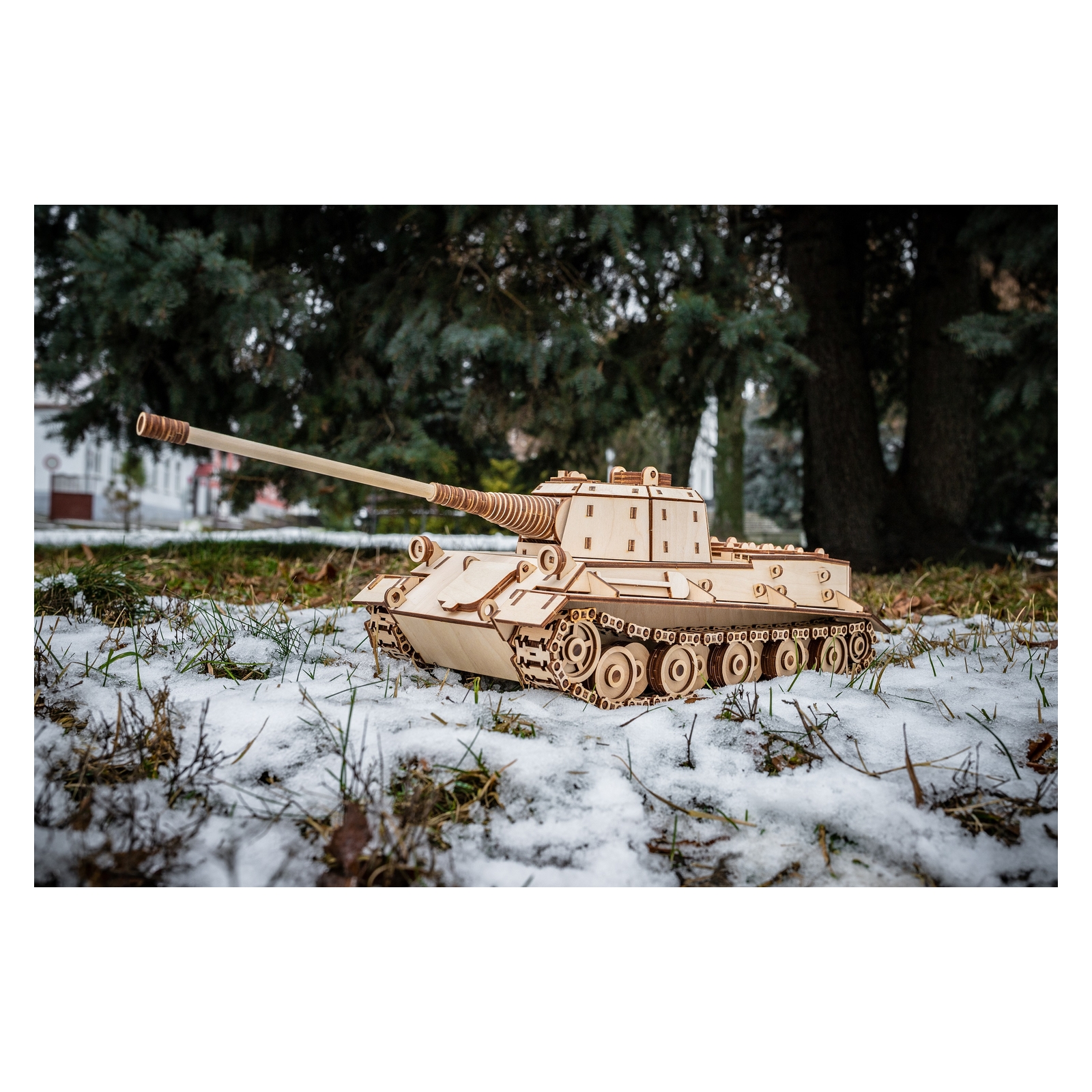 Конструктор Eco Wood Art Танк Лев деревянный - фото 11
