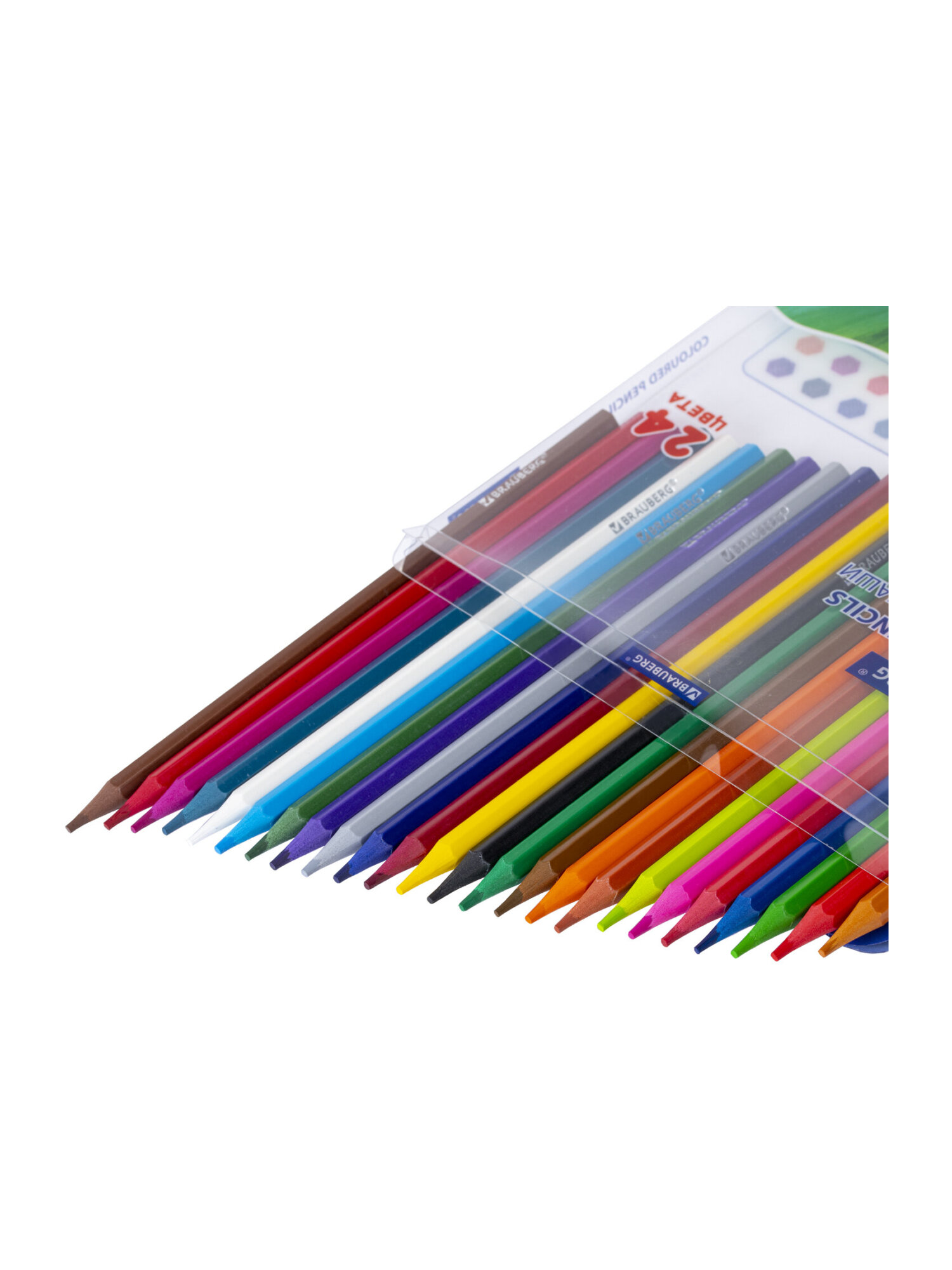 Карандаши цветные Brauberg 24 шт. - фото 13