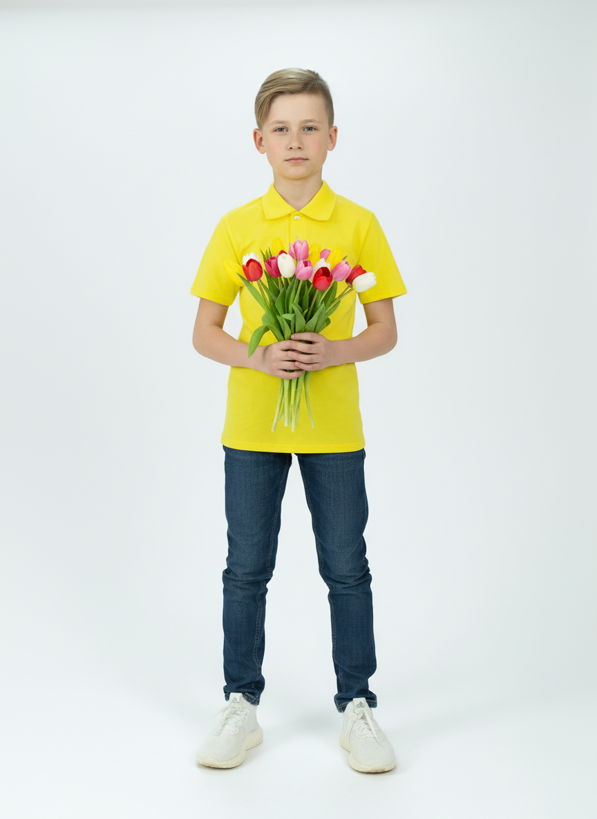 Футболка-поло Утенок 659 лимон - фото 1