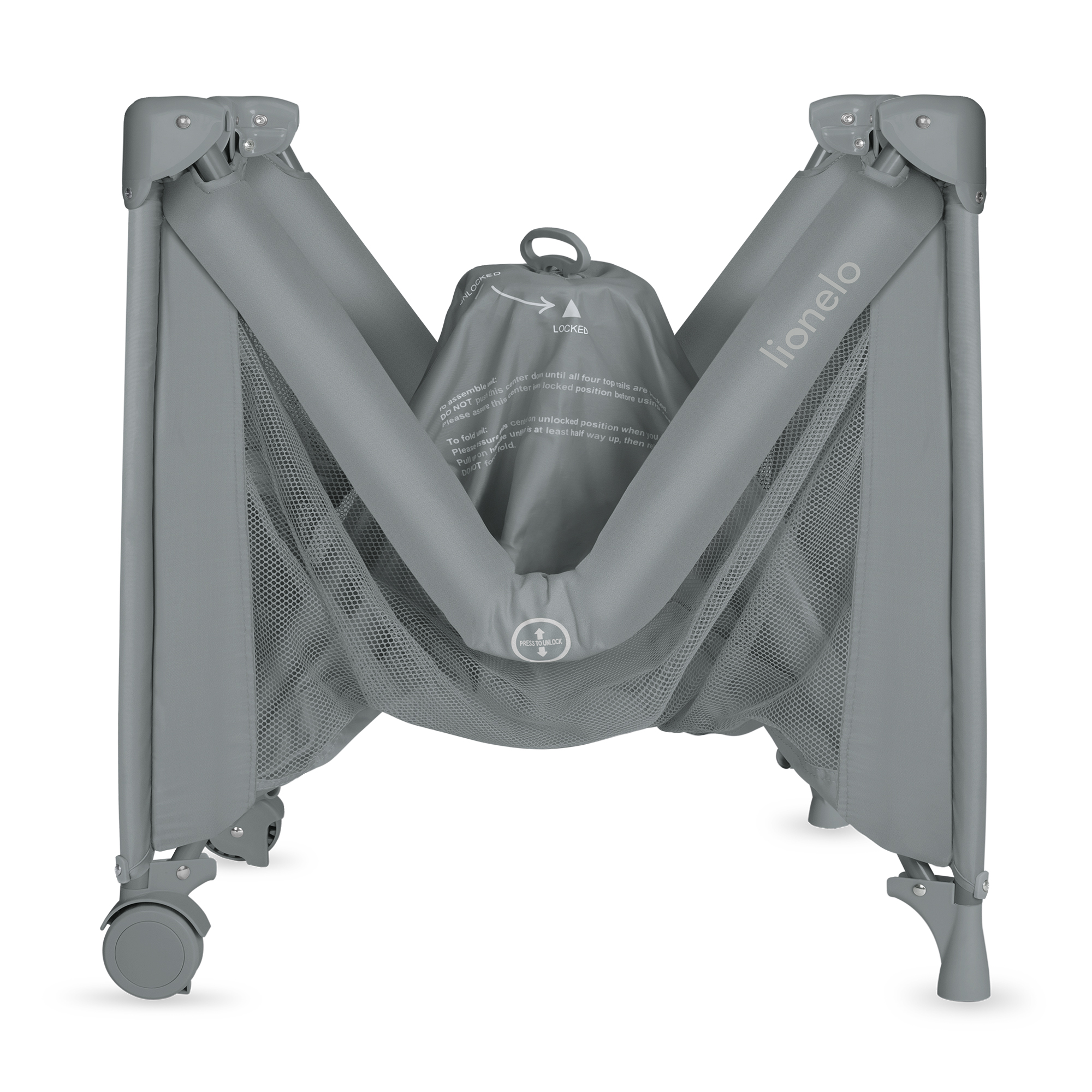 Манеж кровать Lionelo серый LO-AMELIE GREY CONCRETE - фото 18