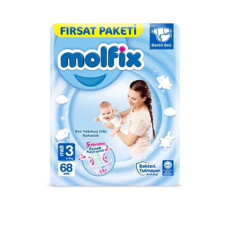 Подгузники Molfix 3 68 шт.