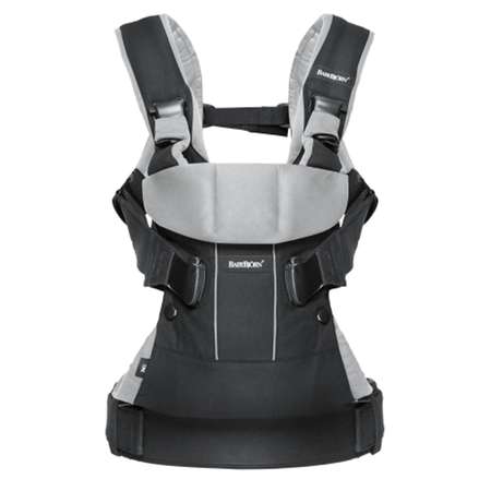 Рюкзак-кенгуру BabyBjorn One Cotton NEW черно-серый