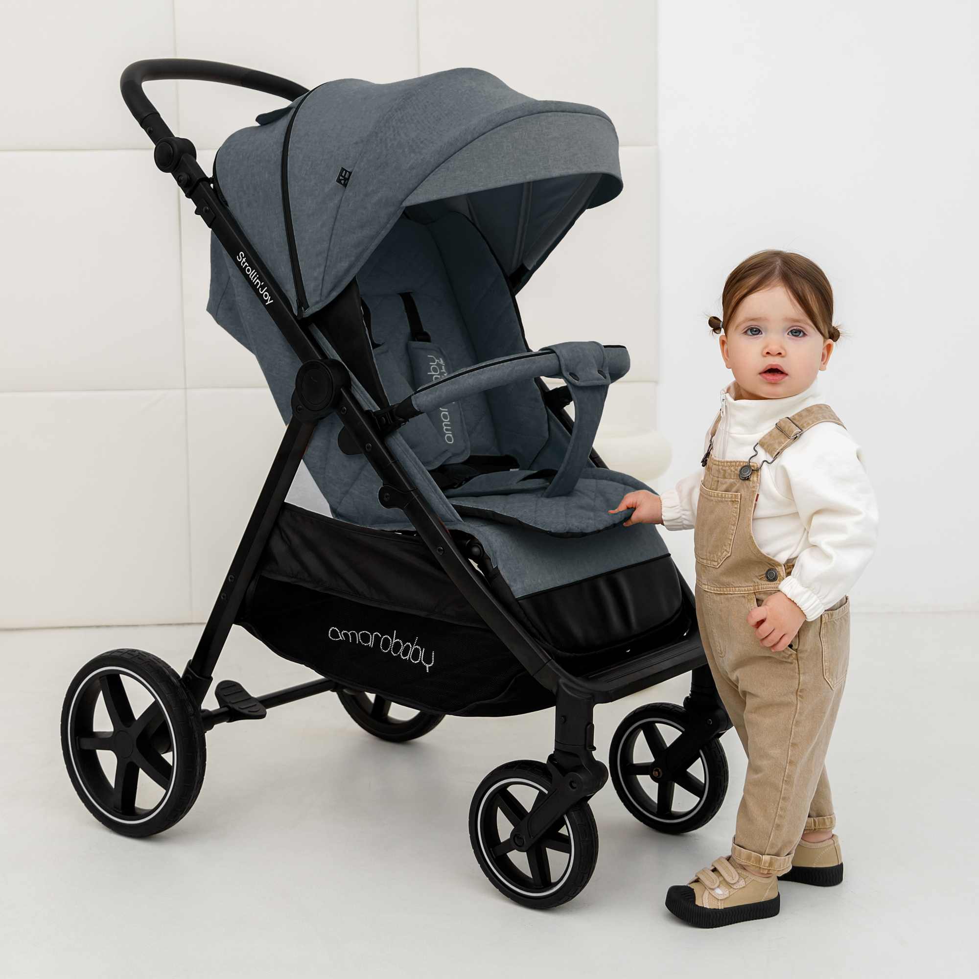 Коляска прогулочная Amarobaby Strollin Joy - фото 28