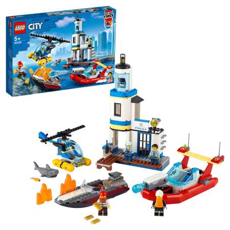 Конструктор LEGO City SeasidePolice and FireMission блочный