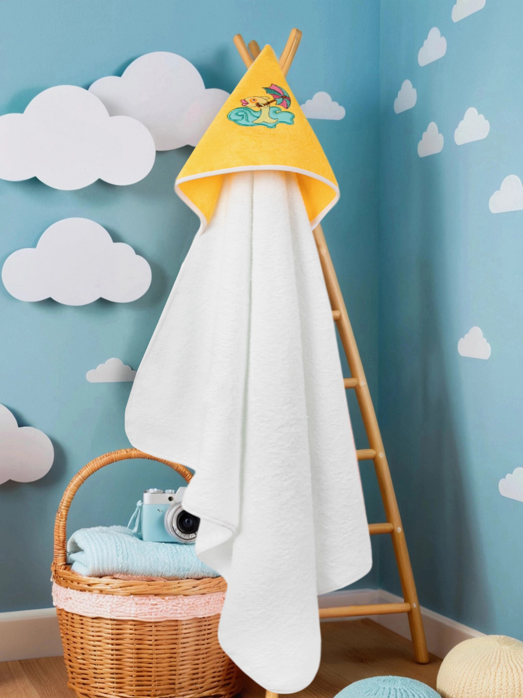 Изображение товара Детское махровое полотенце с уголком Wellness Малыш 80x100 см гипоаллергенное