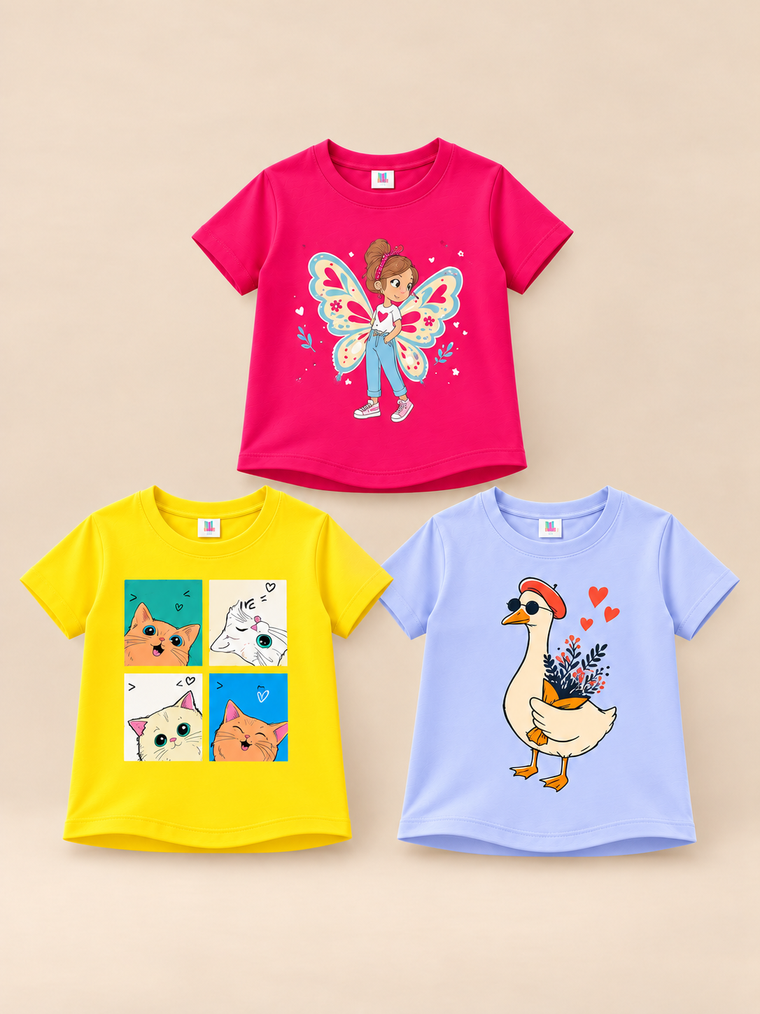 Футболка 3 шт BONITO KIDS Футболки BK0002DN26 ЖФГ - фото 1