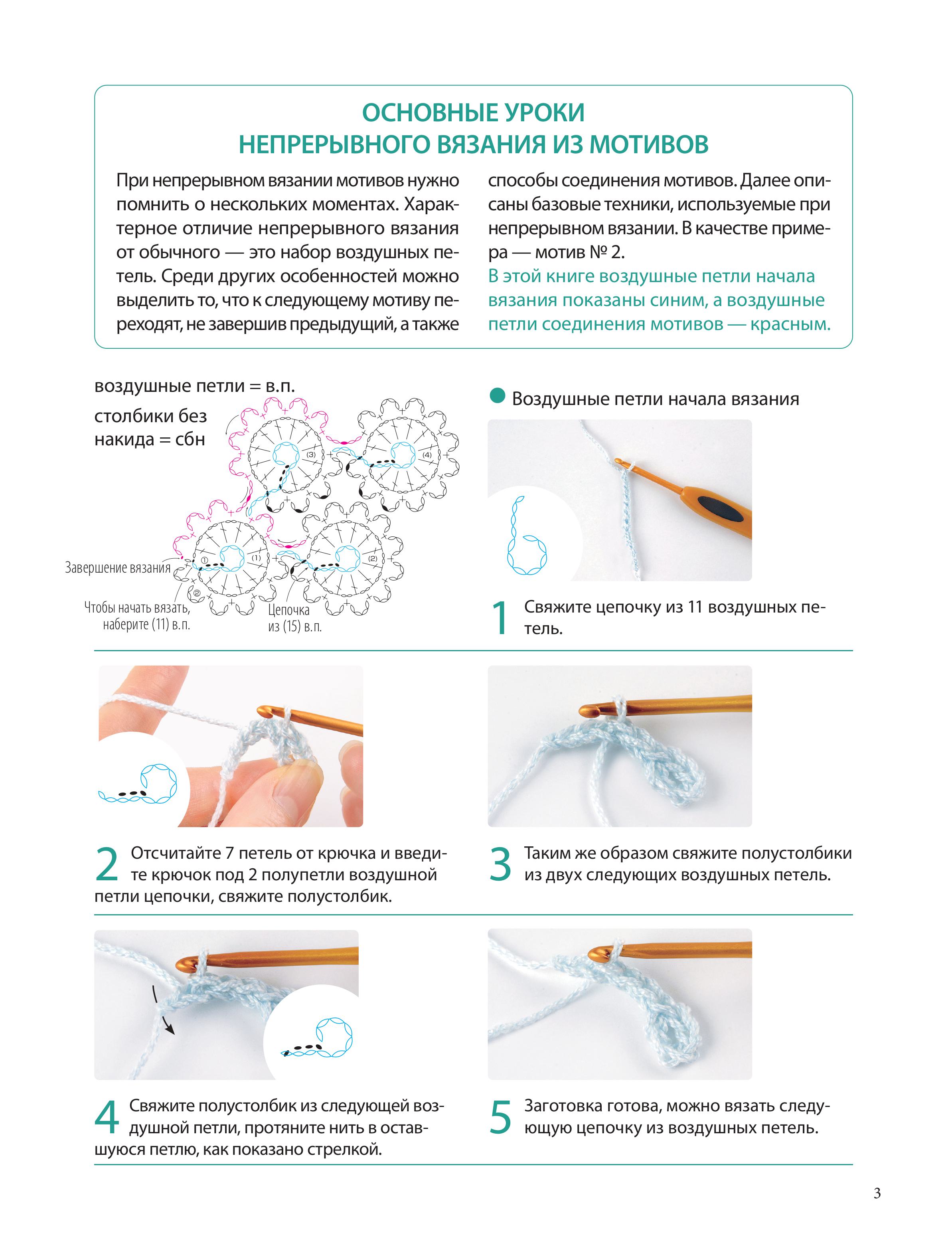 Книга Эксмо Японское непрерывное вязание крючком. 60 эффектных мотивов и 5 красивых проектов - фото 2