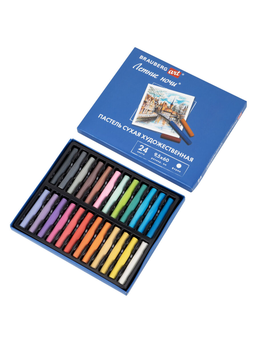 Пастель сухая Brauberg 24 шт. - фото 1