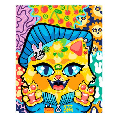 Картина по номерам Fbrush Мультик Котик