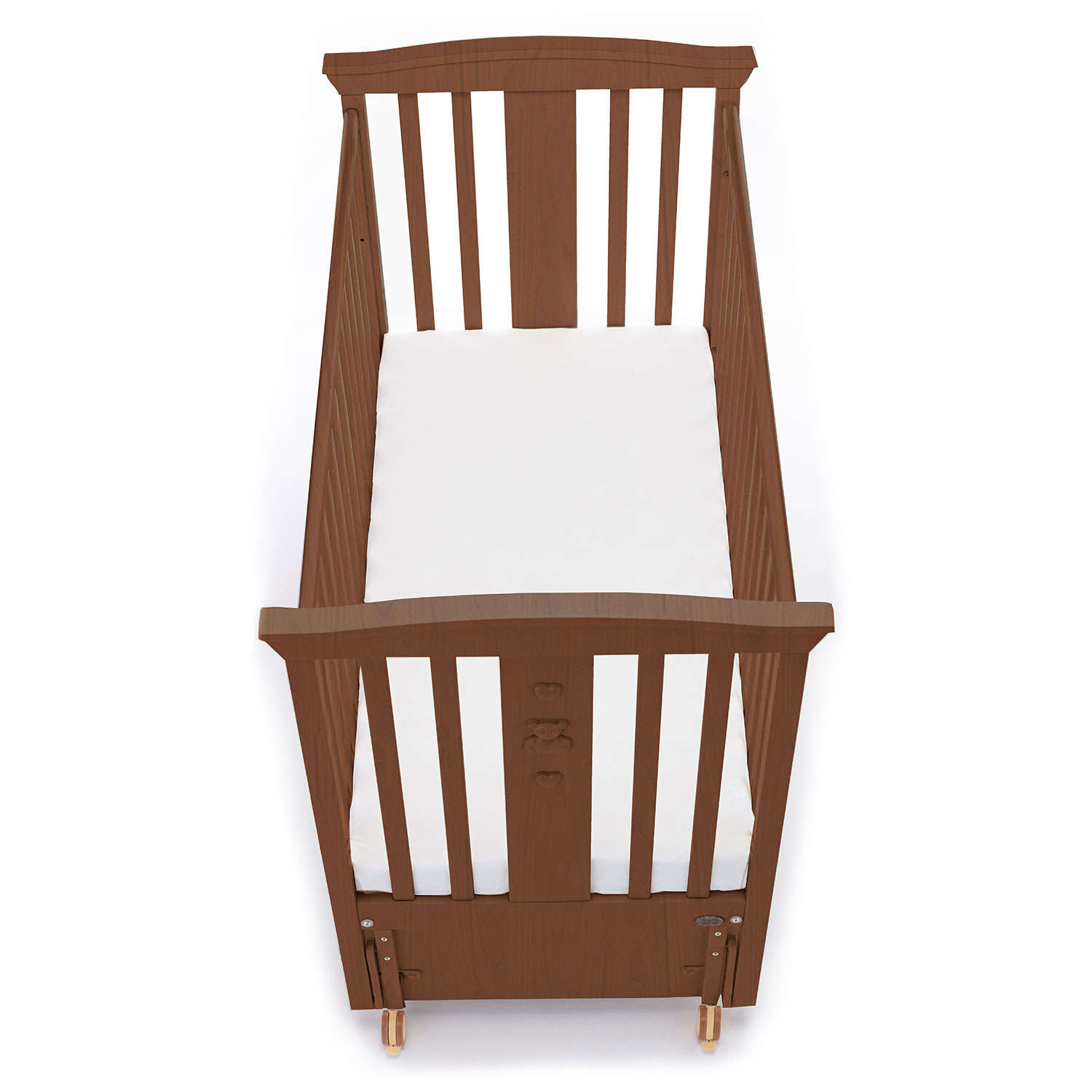 Детская кроватка Nuovita, продольный маятник (темный орех) - фото 16
