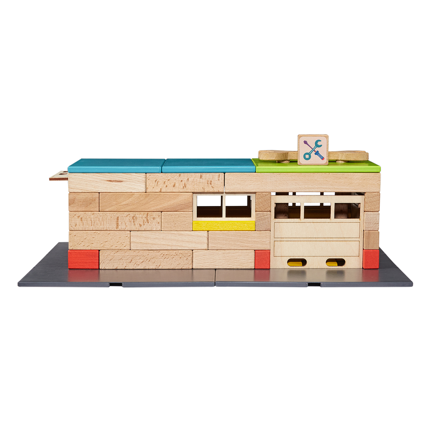 Конструктор WOOD BLOCKS Автосервис деревянный - фото 14