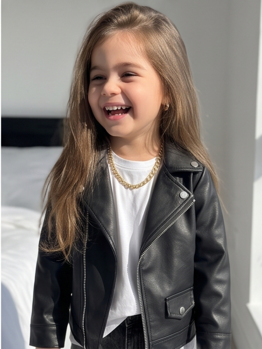Куртка кожаная Artcher kids Jacket0005blackNEW - фото 11