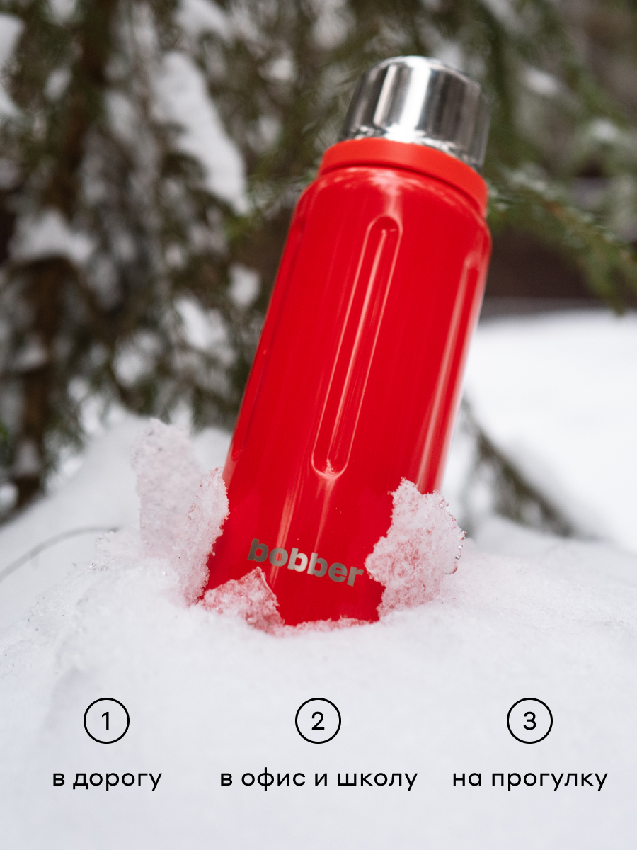 Термос для чая 1 литр Bobber Flask красный - фото 2