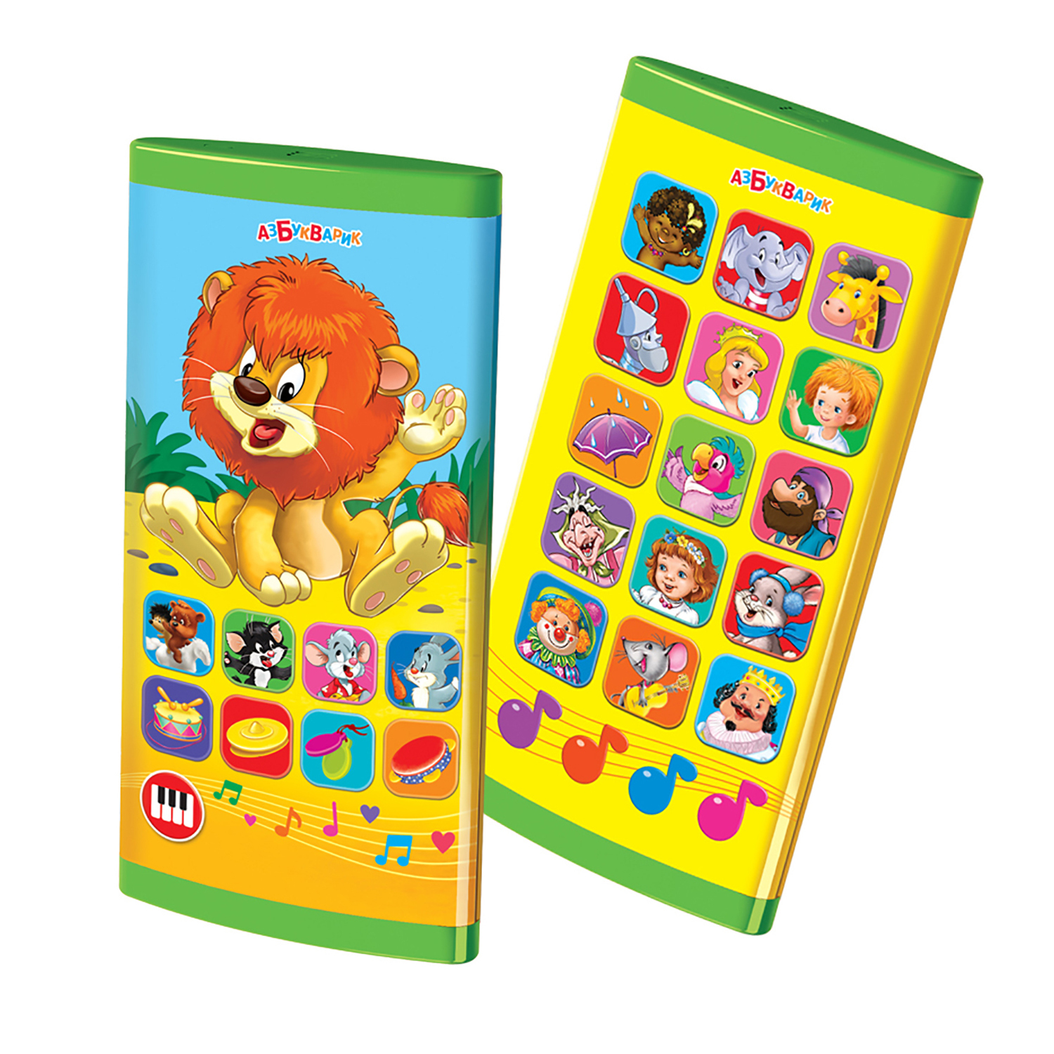 Смартфончик двусторонний Азбукварик Львенок и мультяшки - фото 1